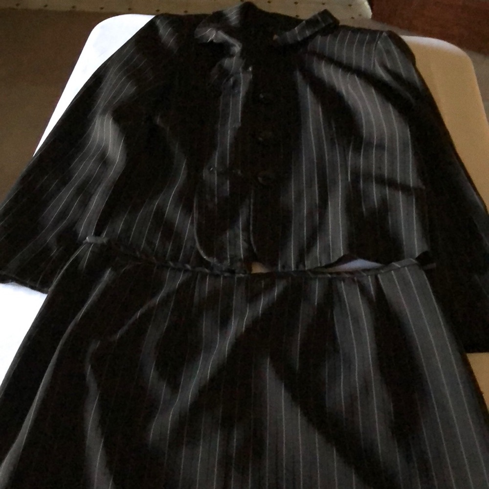 Roma Black Pinstrtipe Skirtsuit size 16